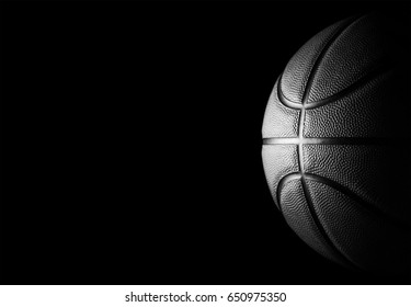 Basketball Sport On A Black Background.