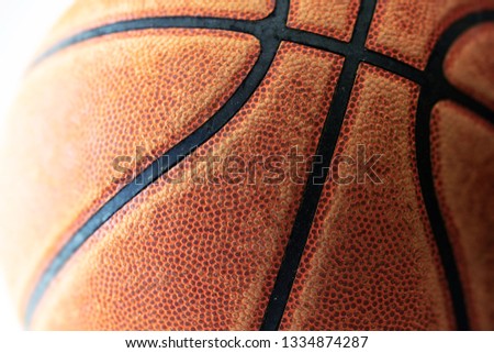 Basketball. Well used real life condition basket ball close up.