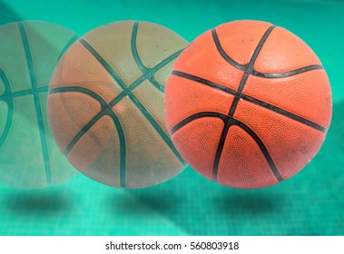 Basketballs on background