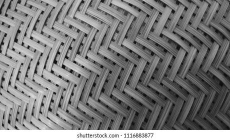 Basketery Background In Black And White