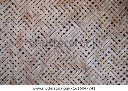 Basketwork. Old basketwork texture close up for background. Handmade work. Thai basketwork texture.