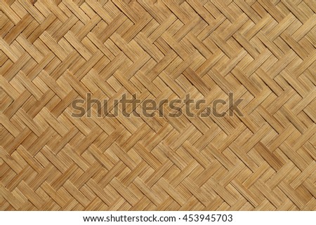 The basketwork in twill weave pattern made from bamboo.