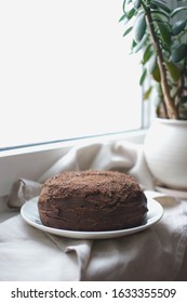 Basque Beret Chocolate Cake Cooked At Home