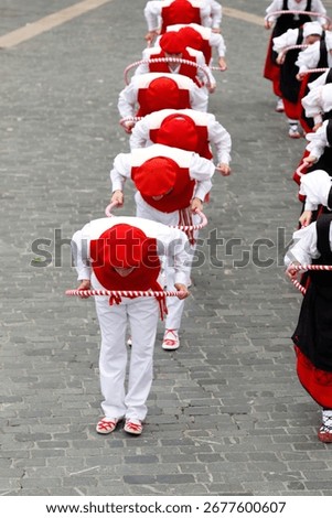 Basque folk dance in an event