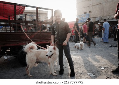 Basra, Iraq - August 19, 2022: Photo Of Traditional Animal Market In Basra City