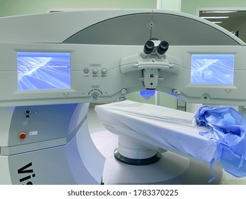 Basra/iraq - 07/25/2020: Photo Of Microscope Of Lasik Machine