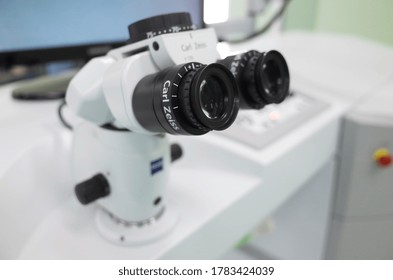 Basra/iraq - 07/25/2020: Photo Of Microscope Of Lasik Machine