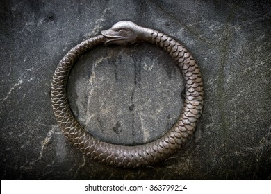 Bas-relief Of Ouroboros, A Snake Biting Its Own Tail