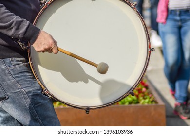 Bass Drum Player In A Chapel