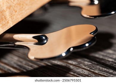 bass guitar headstock tuning mashine peg macro closeup - Powered by Shutterstock