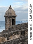 bastion from a colonial spanish fort in old san juan puerto rico (detail from castle fortification) beautiful scenic travel destination caribbean sea tourism