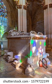 BATALHA, PORTUGAL, MAY 28, 2019: Tomb Of King John I In The Batalha Monastery, Portugal