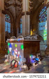 BATALHA, PORTUGAL, MAY 28, 2019: Tomb Of King John I In The Batalha Monastery, Portugal