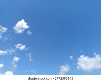 Batang Regency, Central Java, Indonesia - April 27, 2026: clear sky decorated with clouds