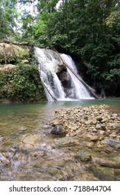 Batanta Waterfall In Raja Ampat, West Papua, Vertical