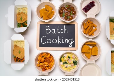 Batch Meal Prep And Cooking. Prepared Takeaway Lunch - Shutterstock ID 2085431518