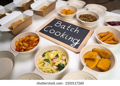 Batch Meal Prep And Cooking. Prepared Takeaway Lunch - Shutterstock ID 2103117260