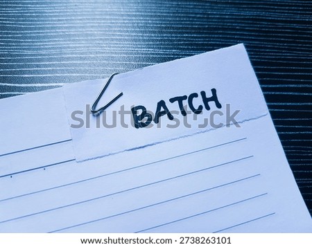 Batch writting on table background. 