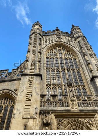bath abbey cathedral old architecture castle somerset urban  building blue sky 