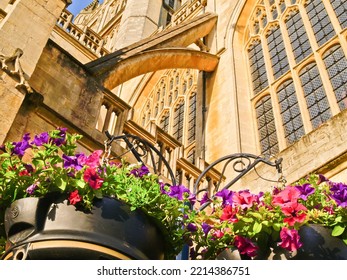 Bath Abbey Close-up Example Of Ornate Gothic Architectural Detail, United Kingdom