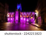 Bath abbey on christmas night