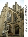 Bath Abbey with statue