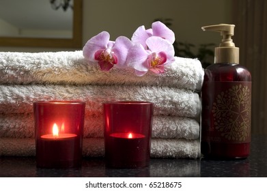 Bath set with body lotion