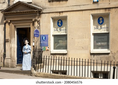 Bath , Somerset, England , Britain, Jul 1st 2014. Exterior view of the Jane Austen Centre Bath.