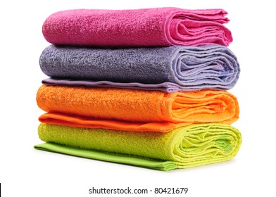 Bath towel. Isolated