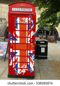 Bath, UK, - 12th Spetember 2016: British Telephone Box At Bath Spa Railway Station, Bath Spa, UK 