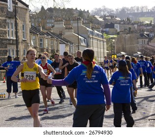 BATH, UK - MARCH 15: Runners Of The Bath Half Marathon On March 15, 2009 In Bath, England.