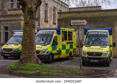 Bath, UK March 28, 2021 A Service Station Of South Western Ambulance NHS Foundation Trust  Located In The Urban Area