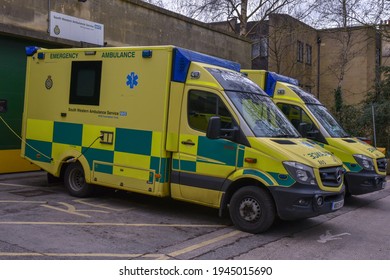 Bath, UK March 28, 2021 A Service Station Of South Western Ambulance NHS Foundation Trust  Located In The Urban Area