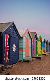 Bathing boxes at Brighton beach in Melbourne