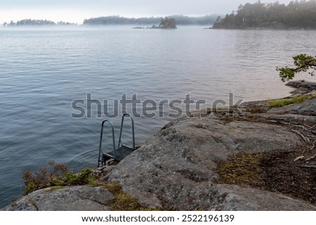 Similar – Image, Stock Photo Bathing ladder on a rock