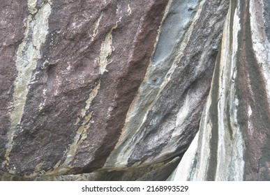 Batholith Rocks Along The Coastline Of A Tropical Caribbean Island