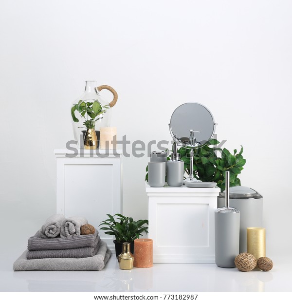 Bathroom Accessories Setup Stock Photo (Edit Now) 773182987