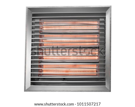 Bathroom Ceiling Heater Machine White Background Stock Photo