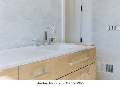 Bathroom During Renovation In Installing New Sinks With Under Construction Home Master Bathroom