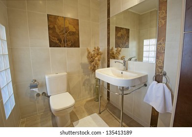 Bathroom In A Luxury Apartment Show Home Showing Interior Design