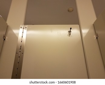 Bathroom Or Restroom Stall Door With Metal Hook