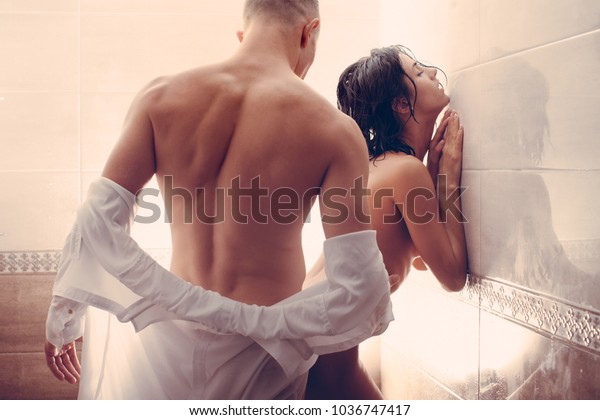 Family Strkk Com - Bathroom Sex Passionate Couple Kissing Boy Stock Photo (Edit Now ...