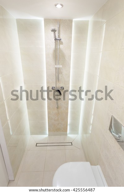 Bathroom Shower Toilet Modern European Bathroom Stock Photo Edit