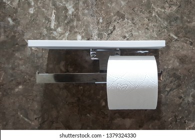 Bathroom Tissue On Mable Wall, Toilet Roll Paper