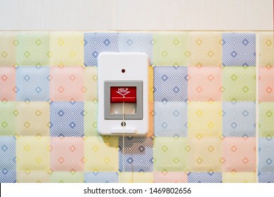 Bathroom Urgent call station or nurse call duty station in hospital ,Emergency Pull String Stations