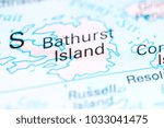 Bathurst Island. Canada on a map