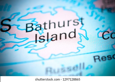 Bathurst Island. Canada On A Map