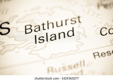 Bathurst Island. Canada On A Map