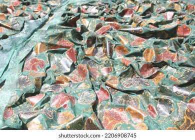 Batik Cloth Is Dried In The Sun, Pattern Making Process