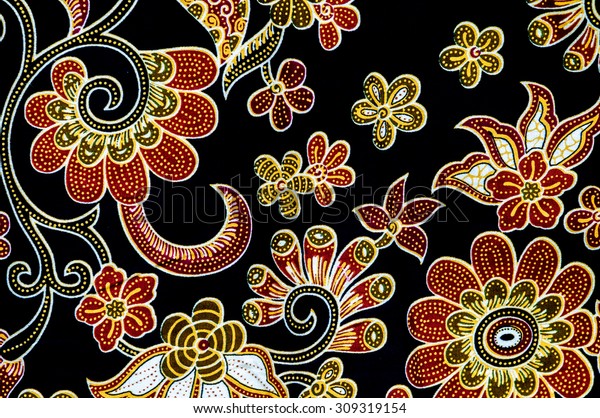 Batik Flora Pattern Design Stock Photo (Edit Now) 309319154
